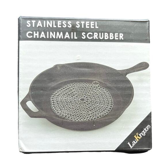 Chainmail Cast Iron Scrubber, Stainless Steel Pan Scrubbing, Kitchen Tool - Picture 1 of 5